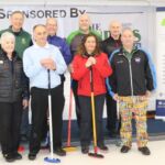 Over 40's Bonspiel Low Road winners and runners up.